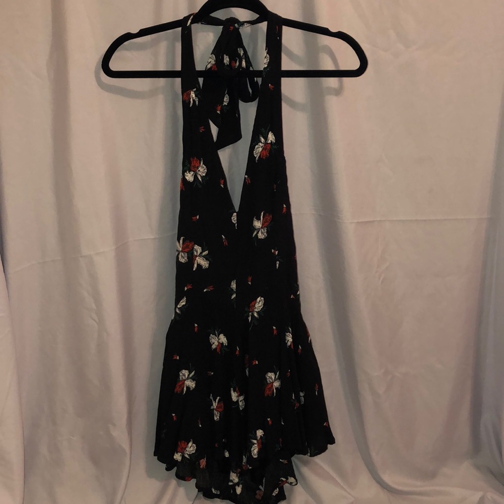 Free People Low Back Halter Romper